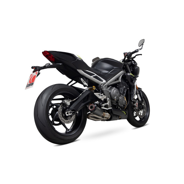 Scorpion Exhaust Triumph Street Triple 765 R / RS 2020 - 2022 Red Power Slip-on Black Ceramic Coated Sleeve